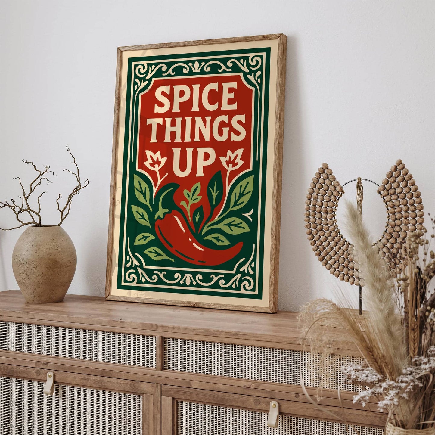 Spice Things Up Quote Wall Art - Funny Kitchen Wall Decor