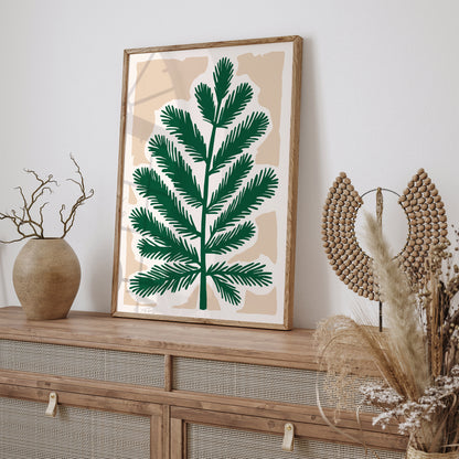 Green Leaf Cozy Wall Art