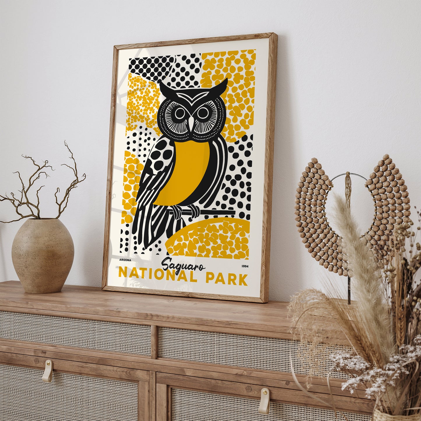 Saguaro National Park Yellow Art Print 2024