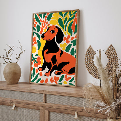 Autumn Dachshund Cute Dog Poster