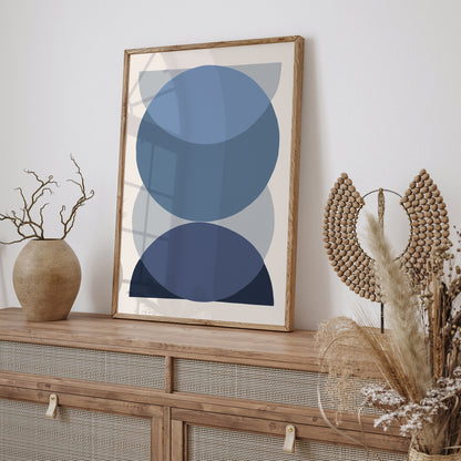 Modern Blue Tones Art Print