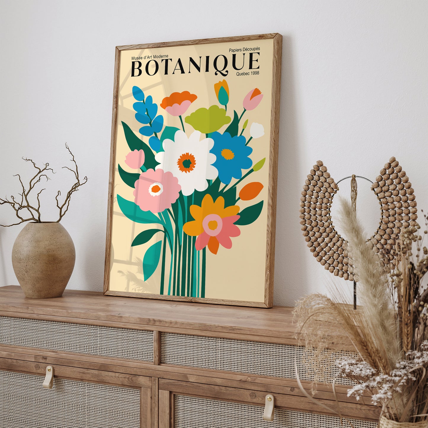 Retro Botanical Poster, Quebec French Art Print