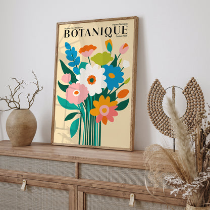 Retro Botanical Poster, Quebec French Art Print