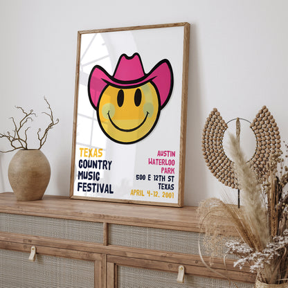 2001 Texas Country Music Festival Poster