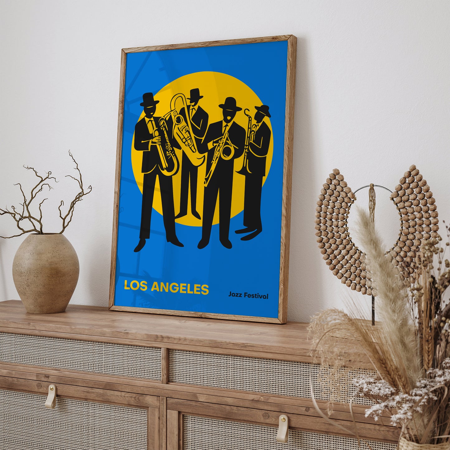 Los Angeles Jazz Festival Blue Music Poster