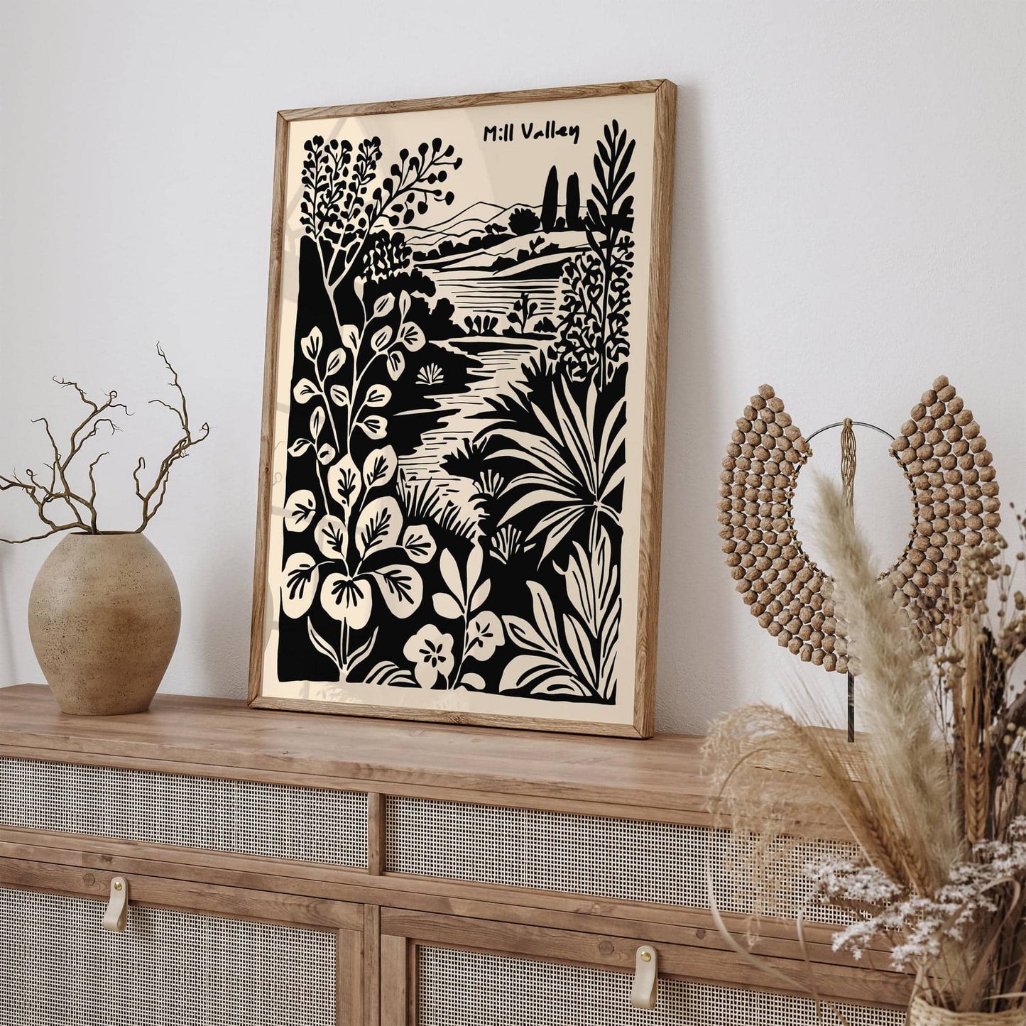Mill Valley Travel Black Ink Poster