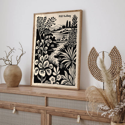 Mill Valley Travel Black Ink Poster