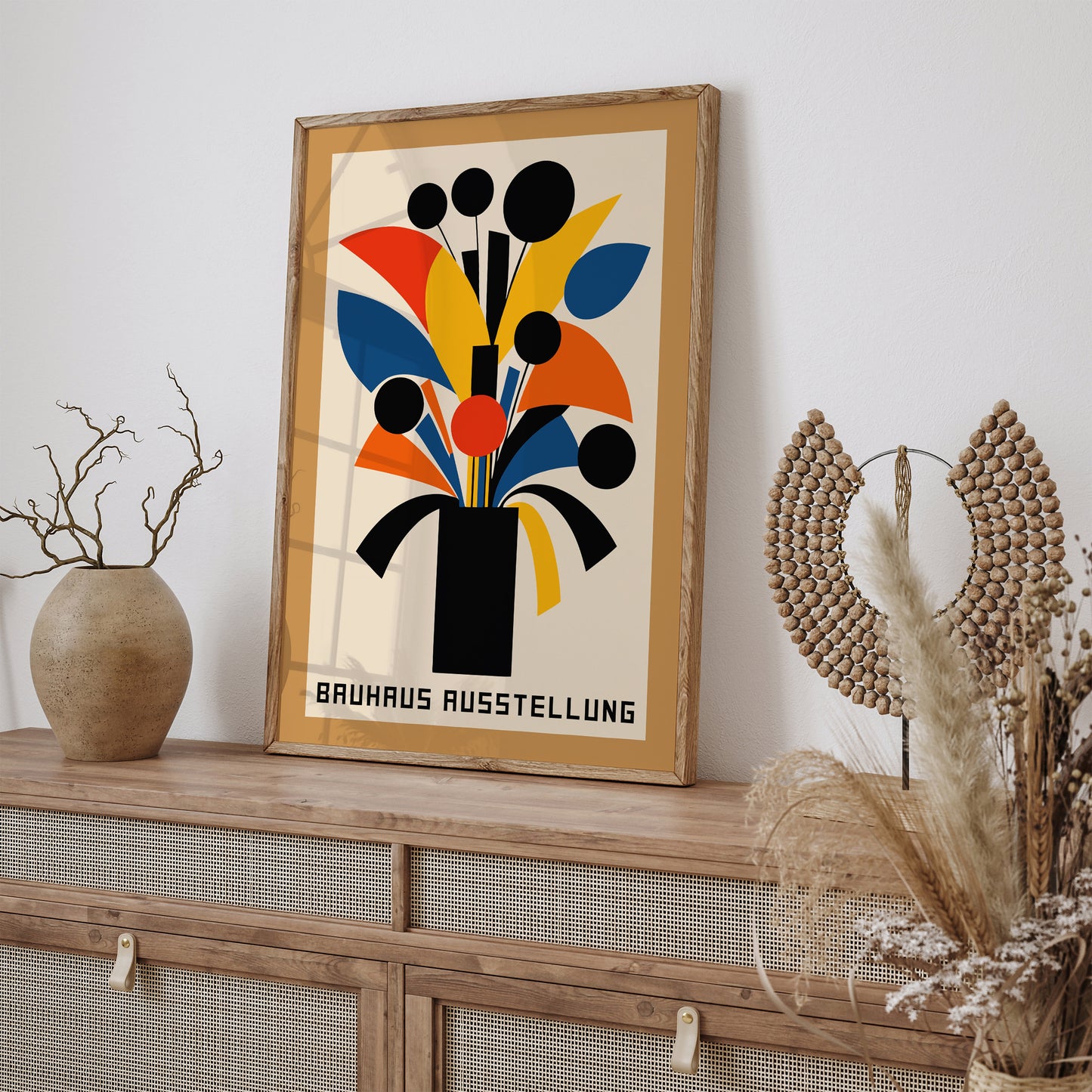 Geometric Bauhaus Bouquet Poster