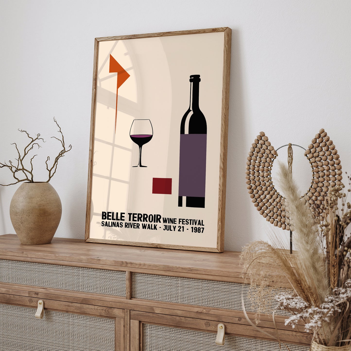 Belle Terroir Wine Festival 1987 Retro Poster