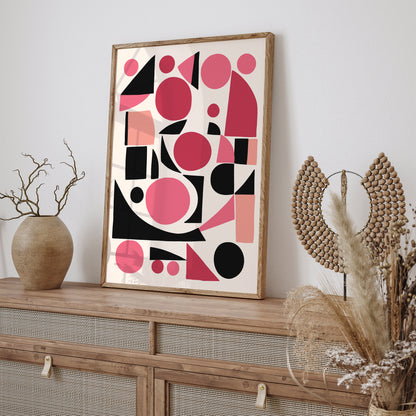 Mid Century Modern Geometric Shapes Art Print