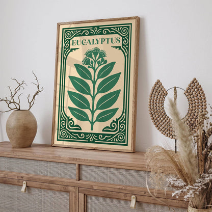 Eucalyptus Green Poster - Nature Rococo Revival Print