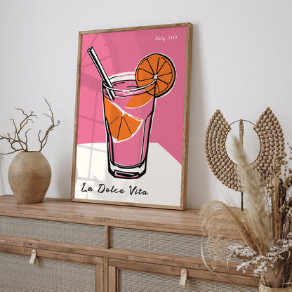 La Dolce Vita Pink Drink Poster