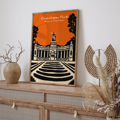 Chapultepec Park Poster - Mexico City Nature Wall Art