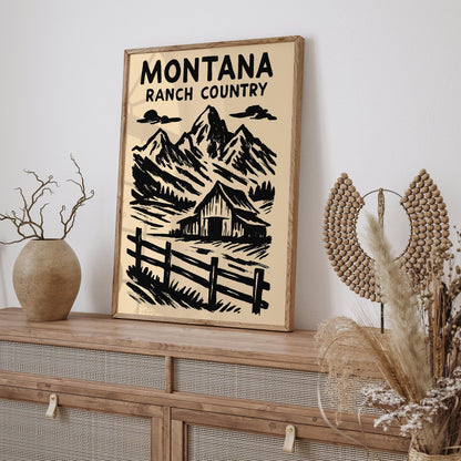 Montana Ranch City Poster