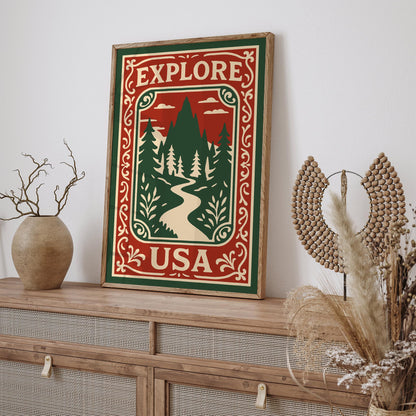 Explore USA Travel Poster