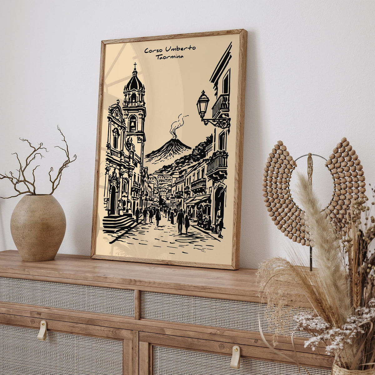 Corso Umberto Taormina Sicily Poster
