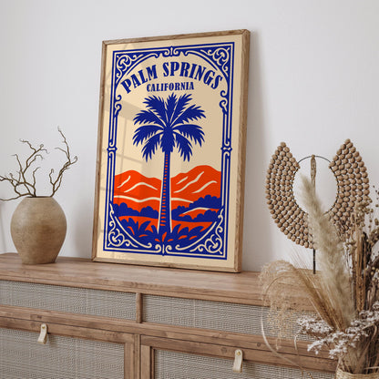 Palm Springs California Poster - Palm Tree Print