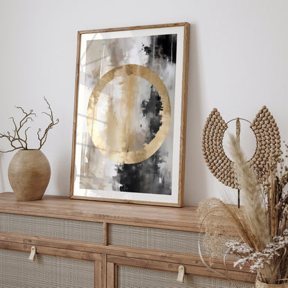 Golden Whispers Abstract Wall Art