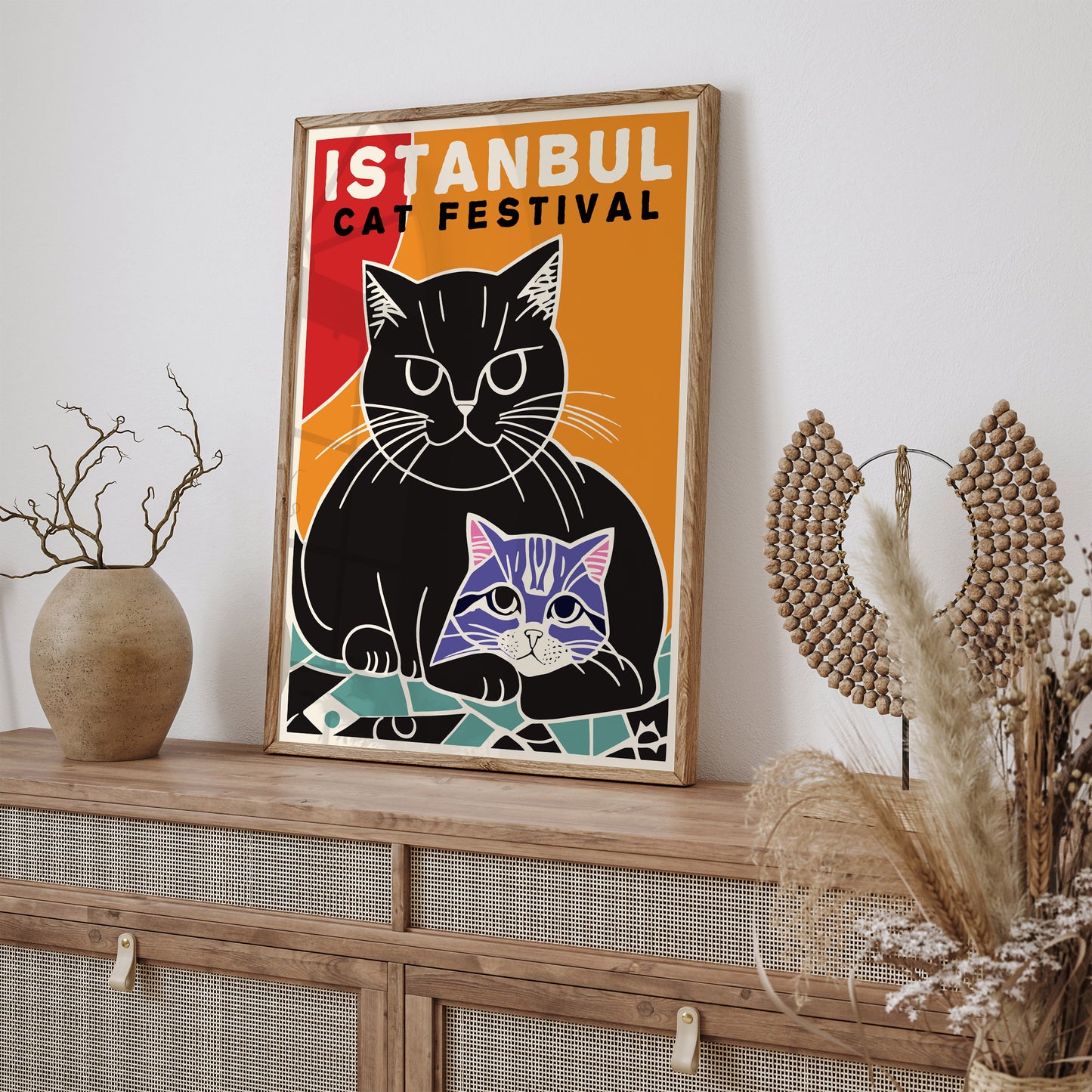 Istanbul Cat Festival Vintage Poster