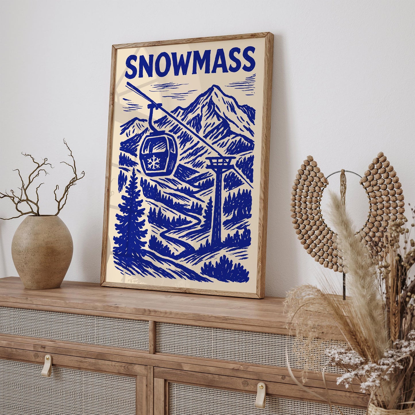 Snowmass Blue Travel Poster