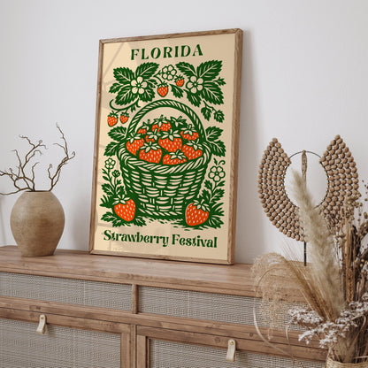 Vintage Florida Strawberry Festival Poster