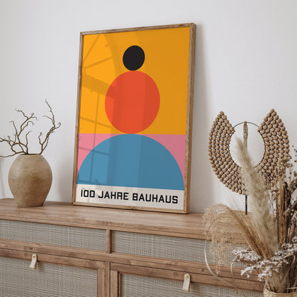 100 Jahre Bauhaus Colorful Retro Poster