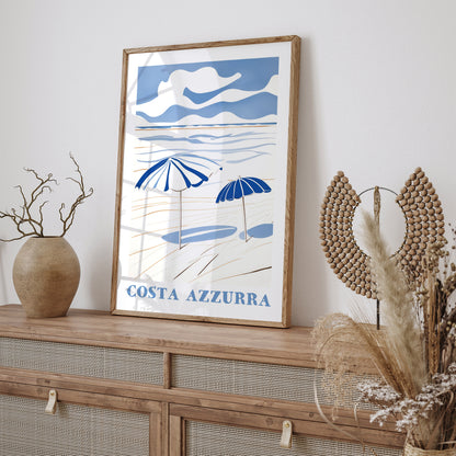 Costa Azzurra Holiday Travel Poster