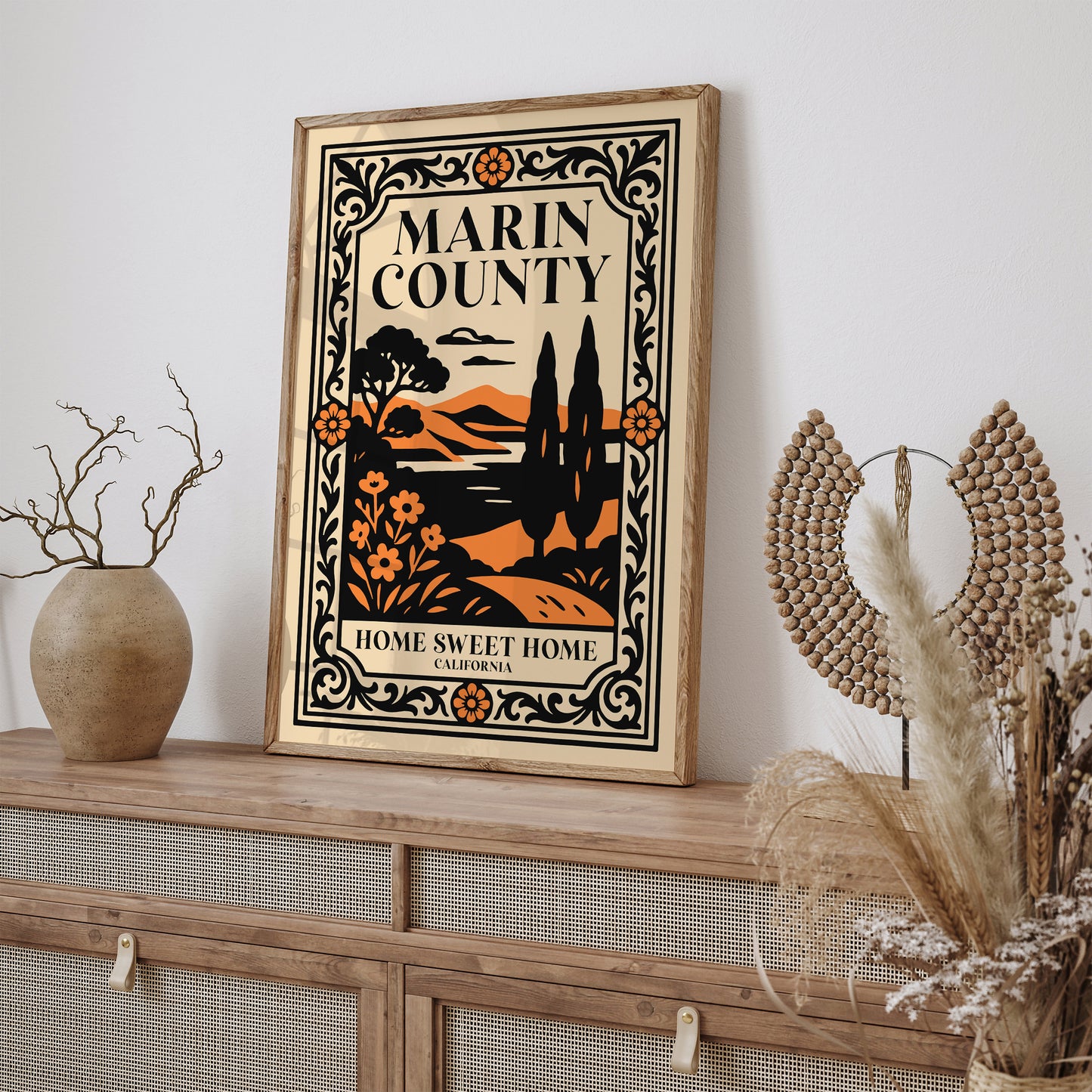 Marin County Home Sweet Home California Poster