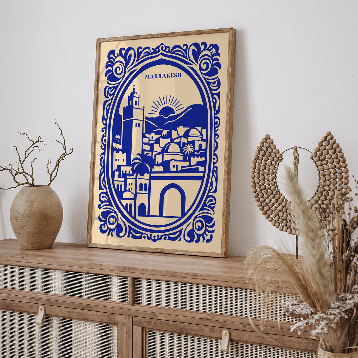 Blue Marrakesh Morocco Travel Poster