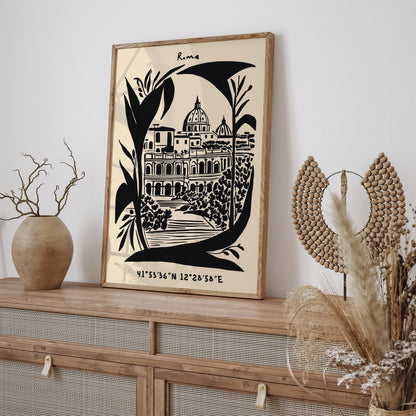 Rome Cityscape Wall Art Print
