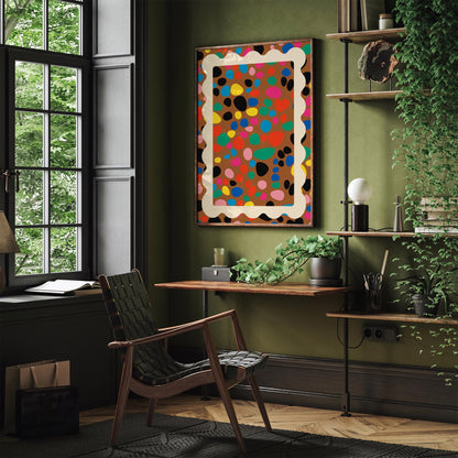 Colorful Confetti Spot Poster - Bold Maximalist Rainbow Wall Art