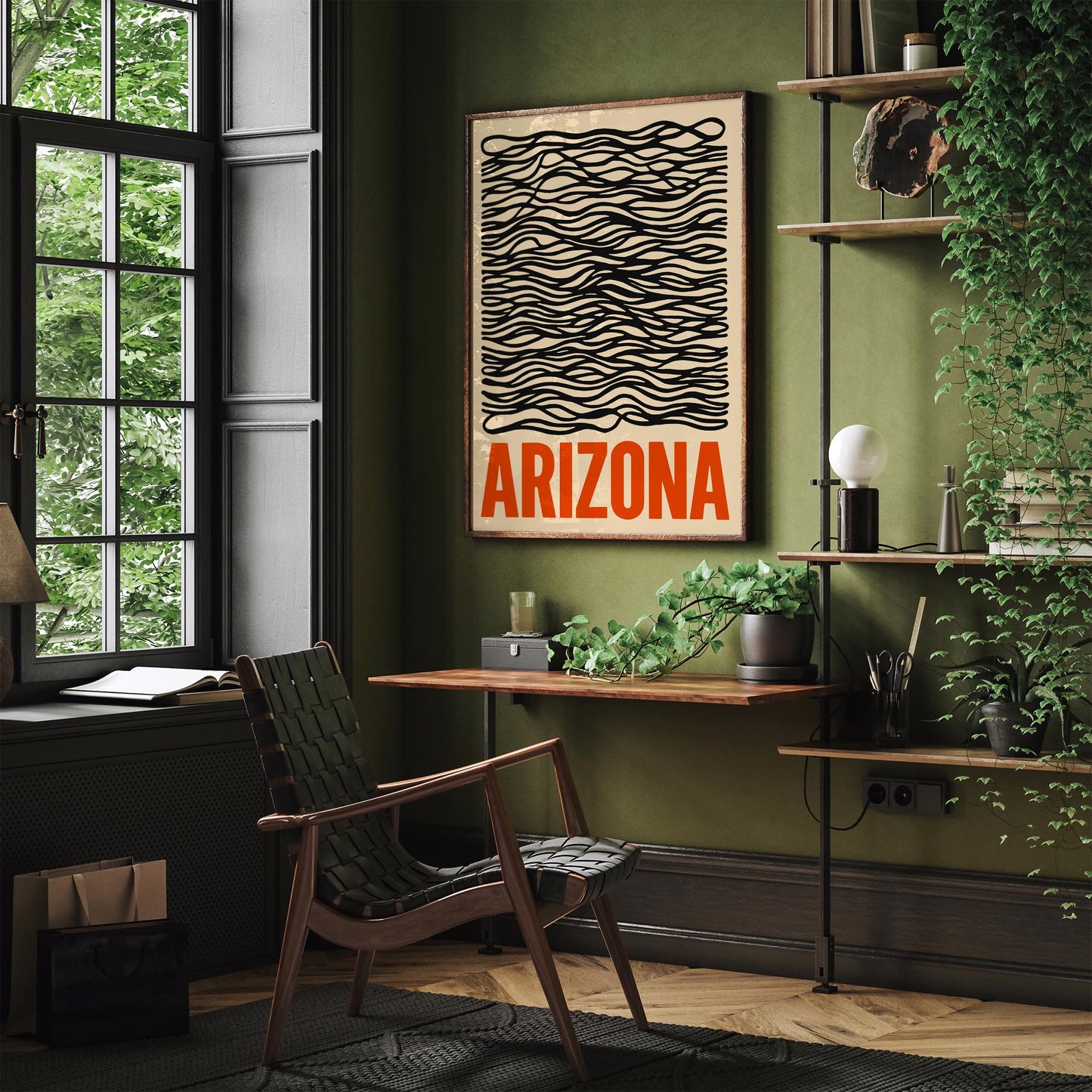 Arizona Abstract Poster - Mid Century Modern Wall Art