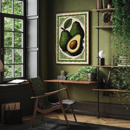 Green Avocado Kitchen Poster