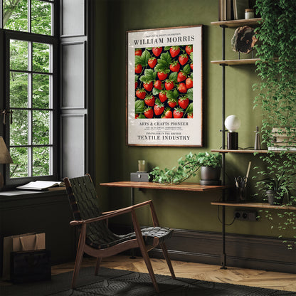 Red Strawberries Kitchen Poster