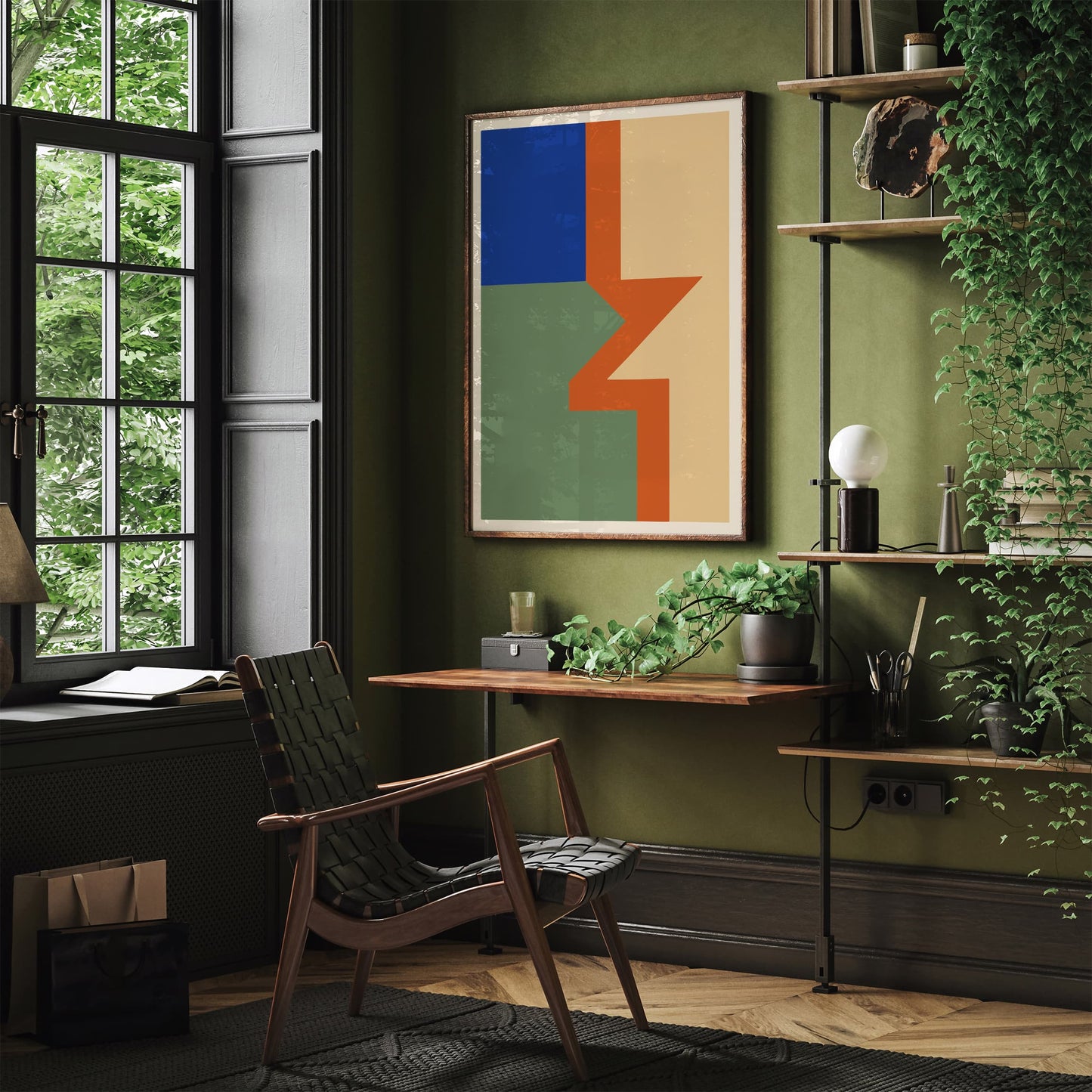 Modern Geometric Color Block Poster