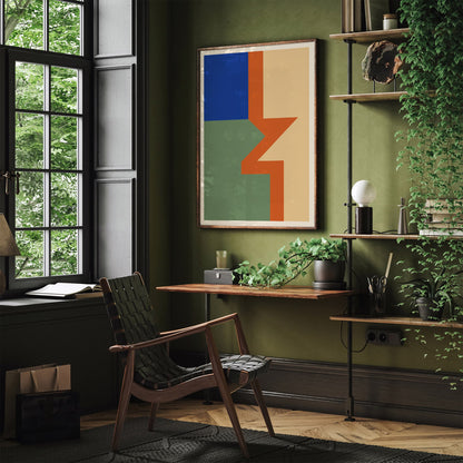 Modern Geometric Color Block Poster