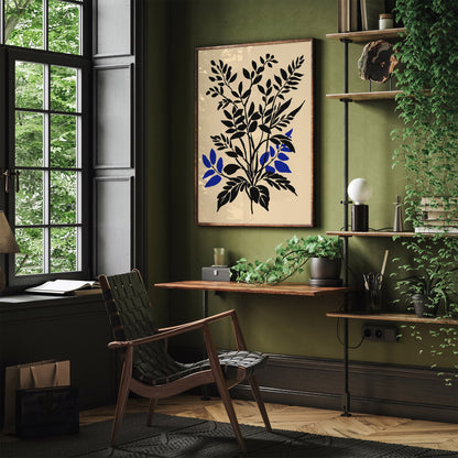 Botanical Black Ink Print - Modern Shape Art