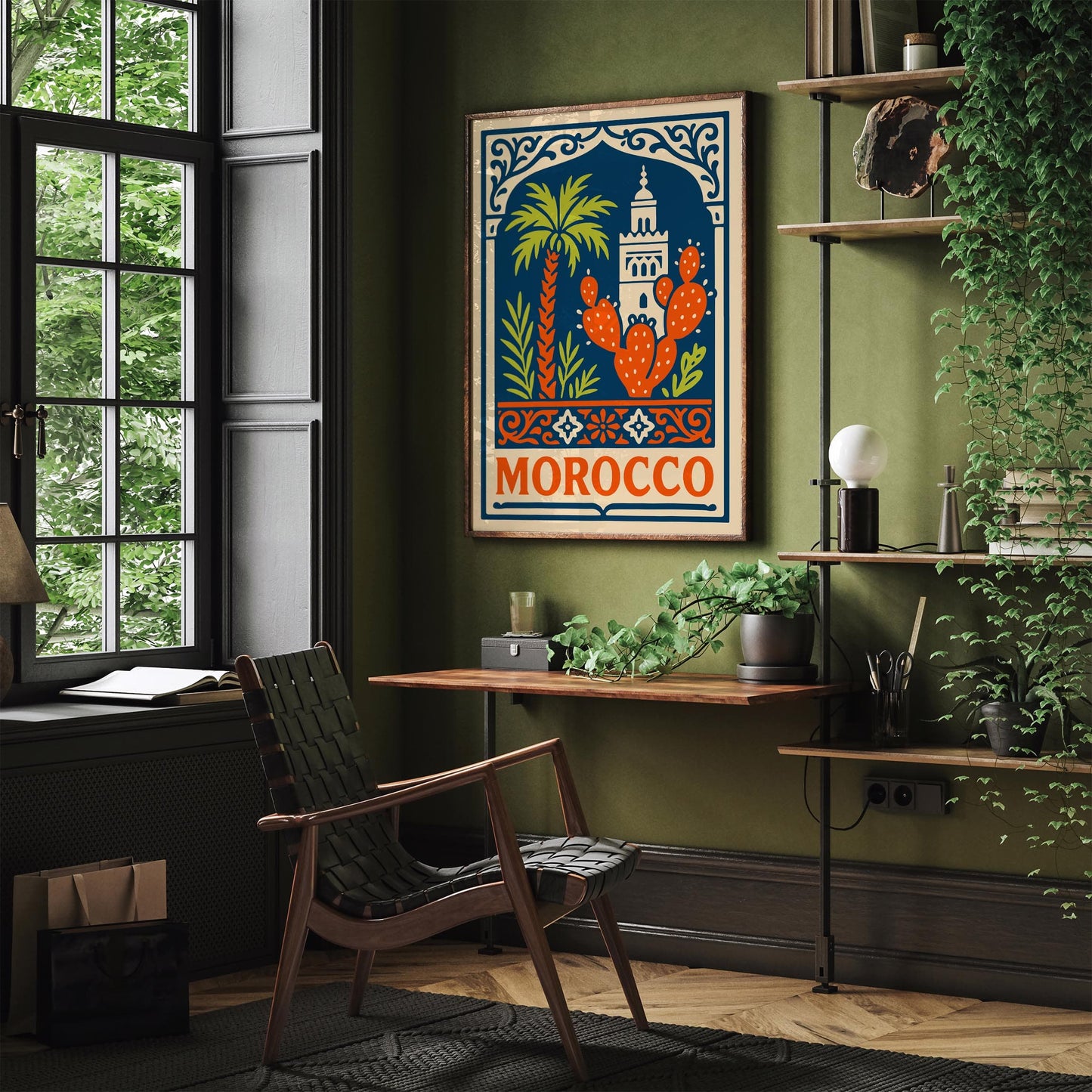 Morocco Cityscape Travel Poster