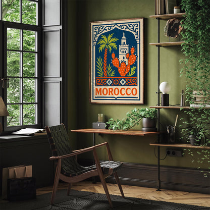 Morocco Cityscape Travel Poster