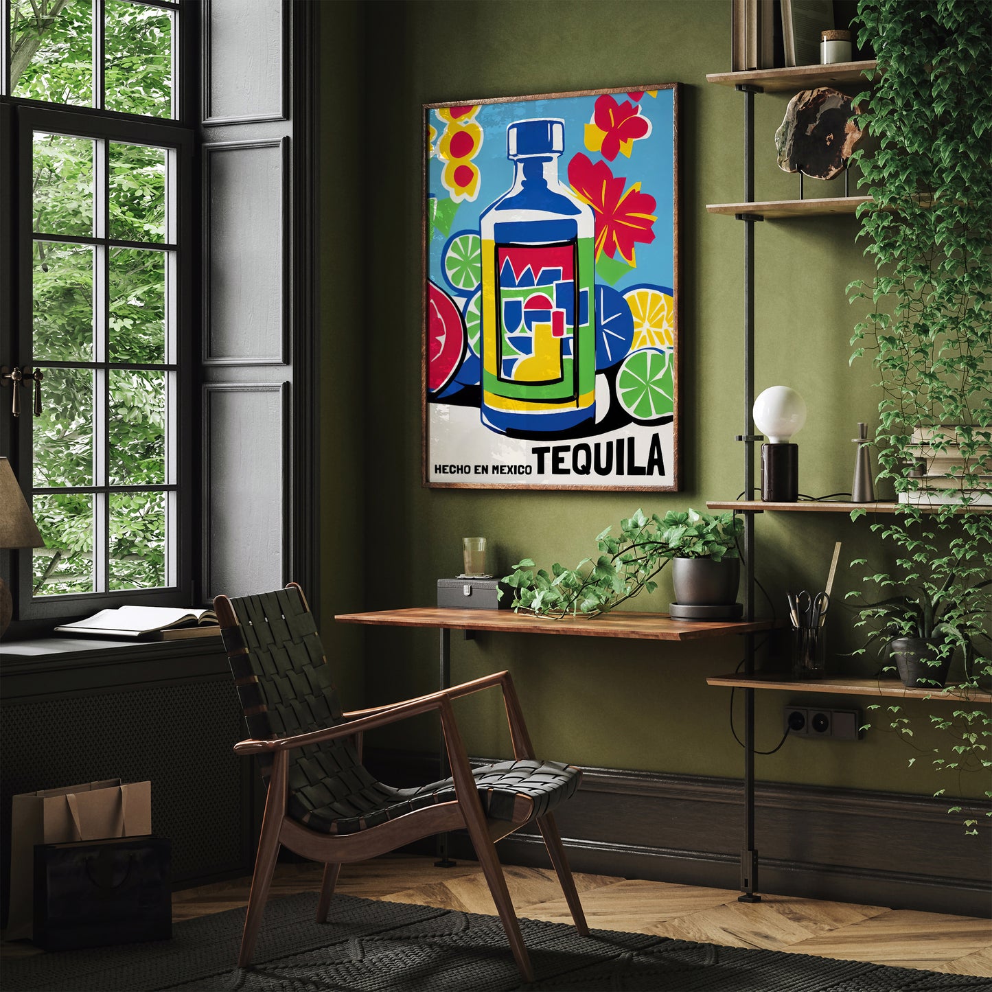 Mexican Tequila Colorful Retro Poster