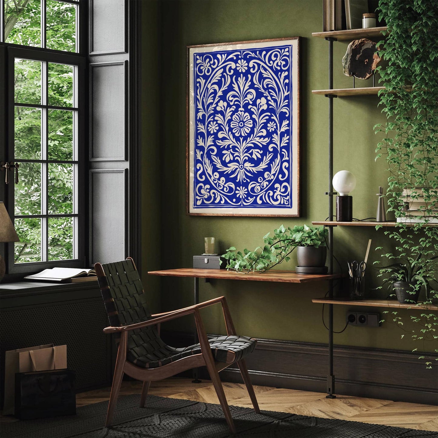 Ethno Floral Carpet Art Print