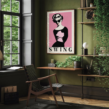 Swing Retro 60s Fashion Art Print