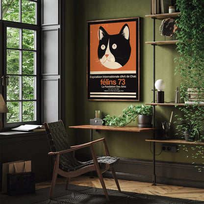 French Cat Exhibition Vintage Poster