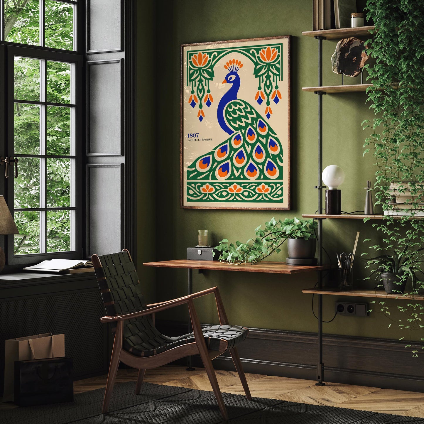 Art Belle Epoque Peacock Wall Art Print
