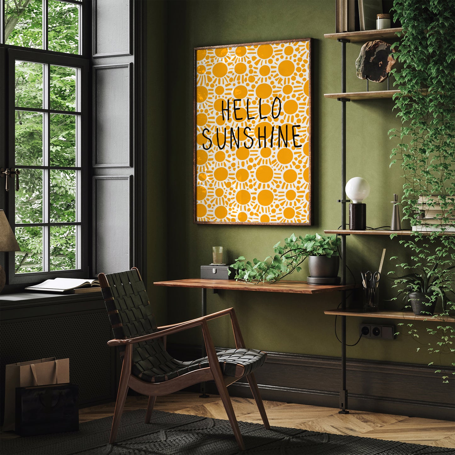 Hello Sunshine Yellow Sunny Art Print