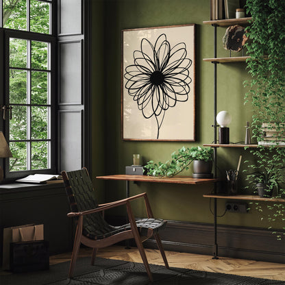 Minimalist Floral Line Art Poster