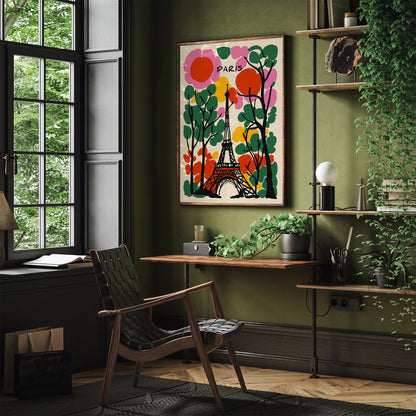 Colorful Paris Travel Wall Art Print 2025