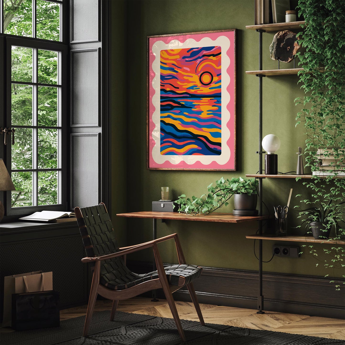 Vibrant Colorful Sunset Poster