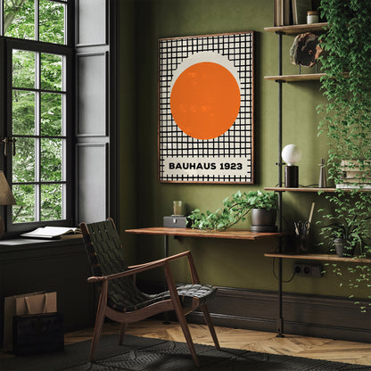 Orange Geometric Bauhaus Wall Art