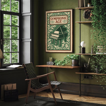 Symphonic Age Music Poster - Rococo Piano Wall Art
